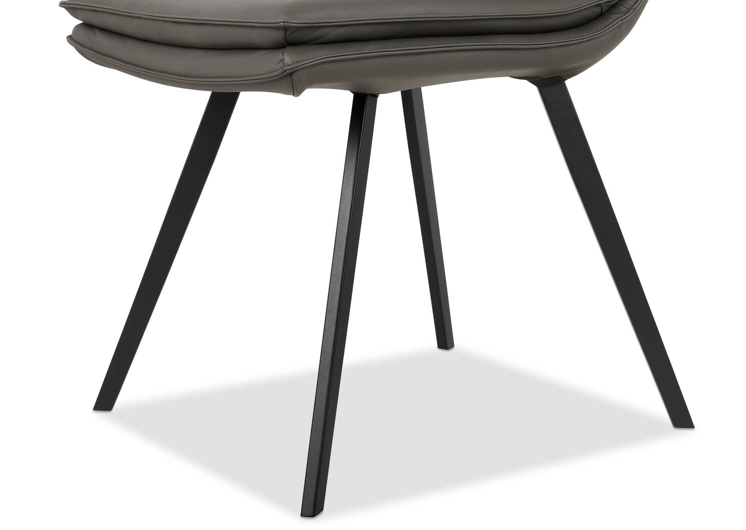 Chaise en cuir Spence -Rory charbon