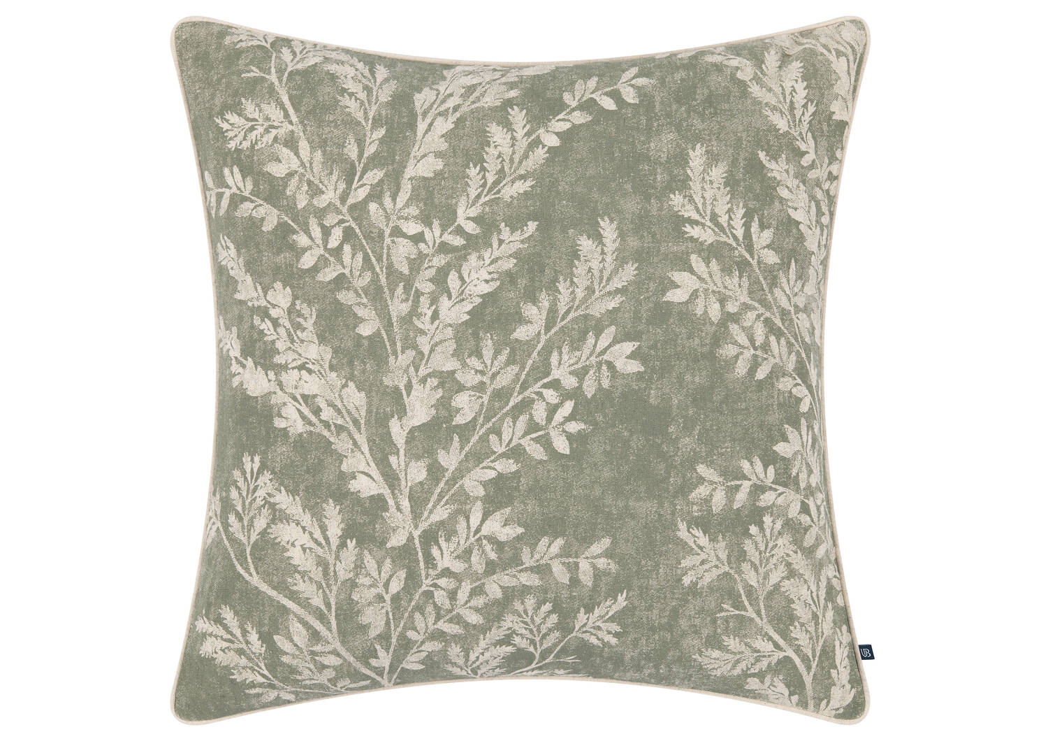 Coussin en coton Lydia 20x20 sauge/sable
