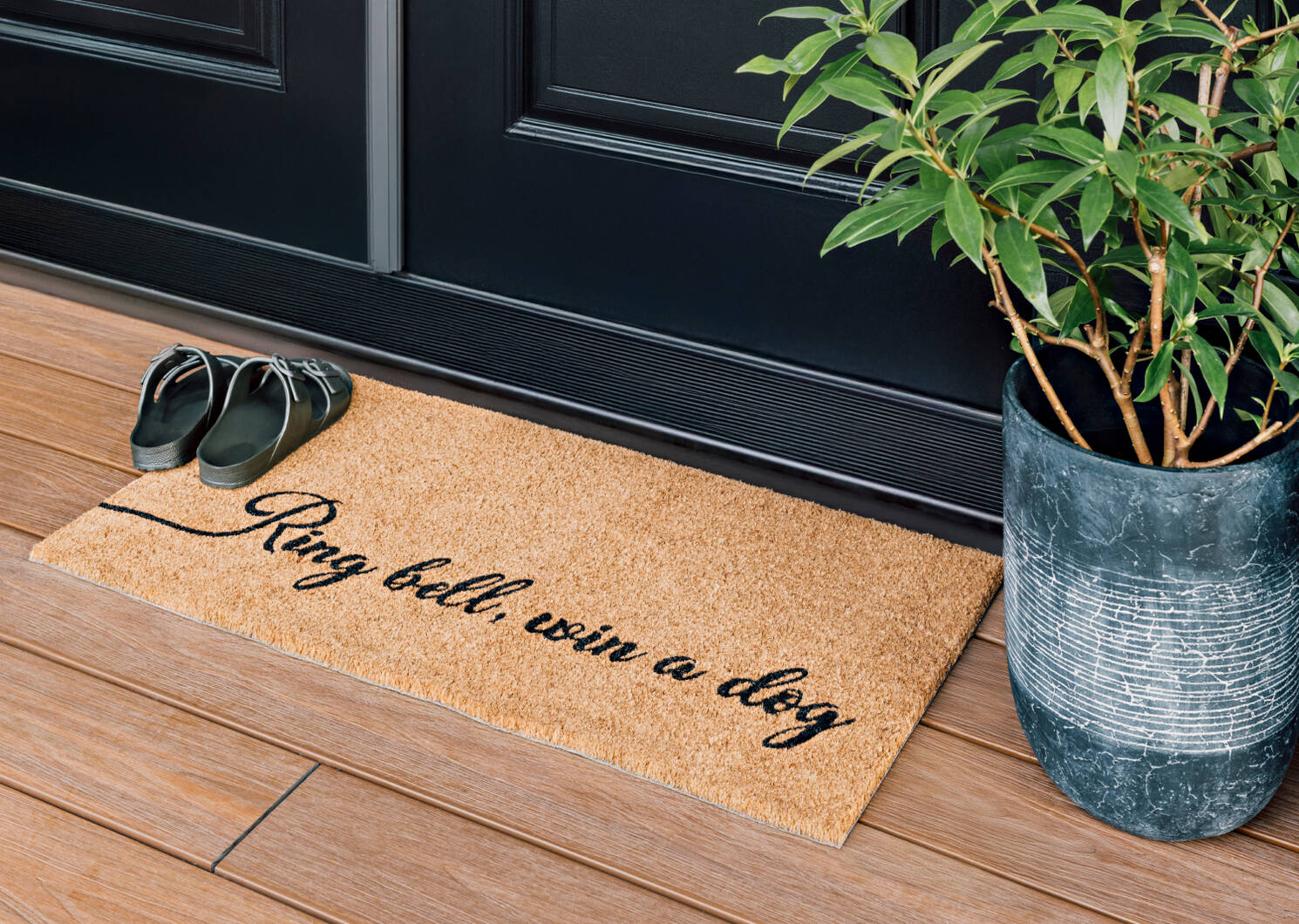 Win a Dog Doormat Natural