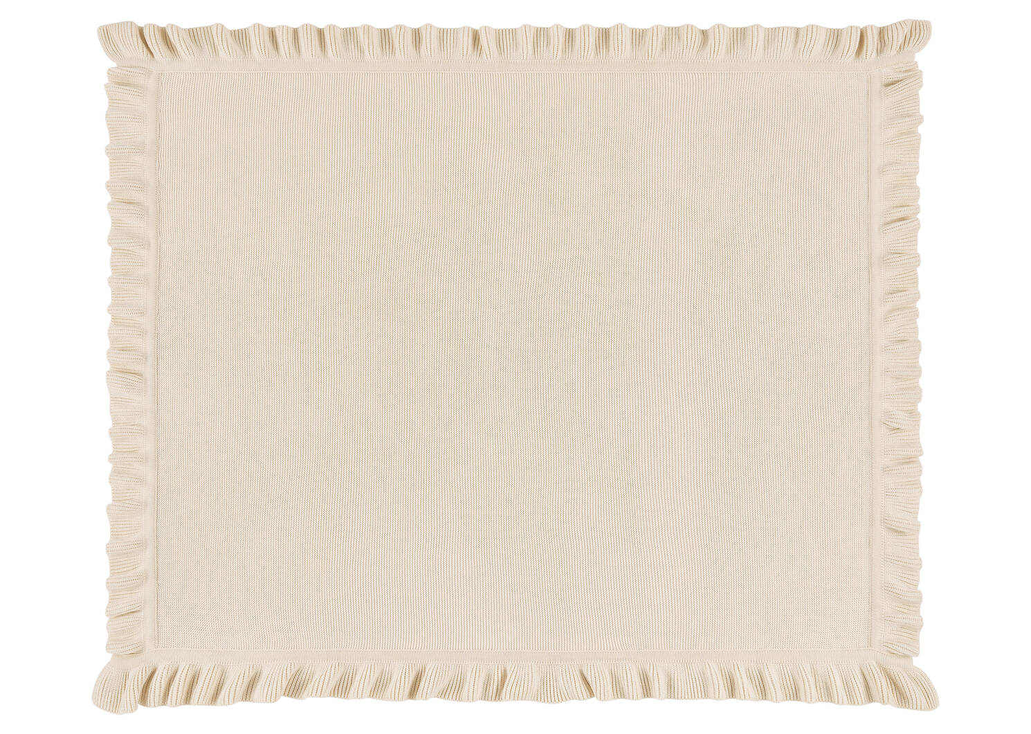 Claridge Cotton Ruffle Throw Natural