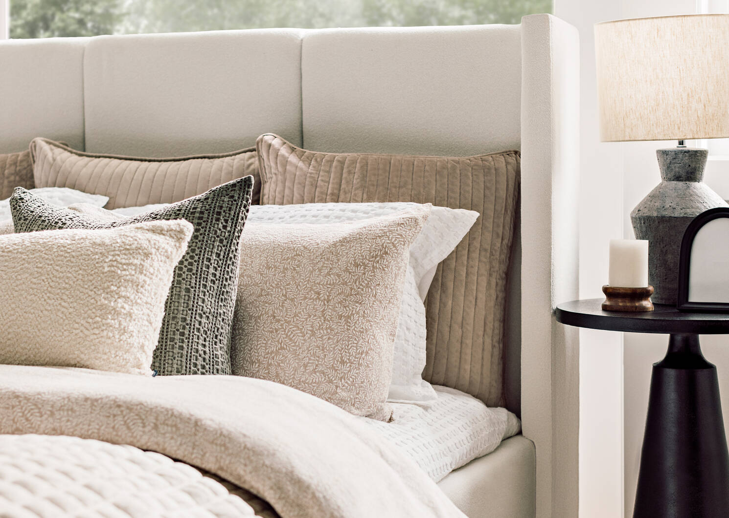 Catrin Cotton Duvet Sets Tan/Ivory