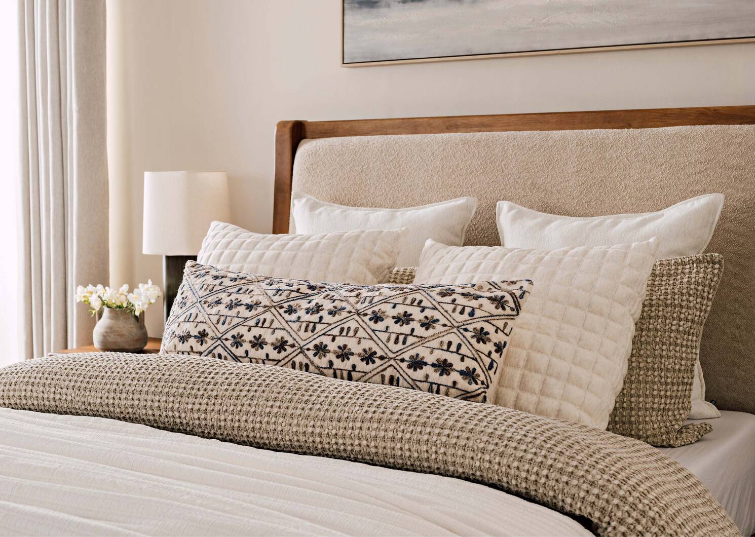 Coussin Layton 24x24 ivoire