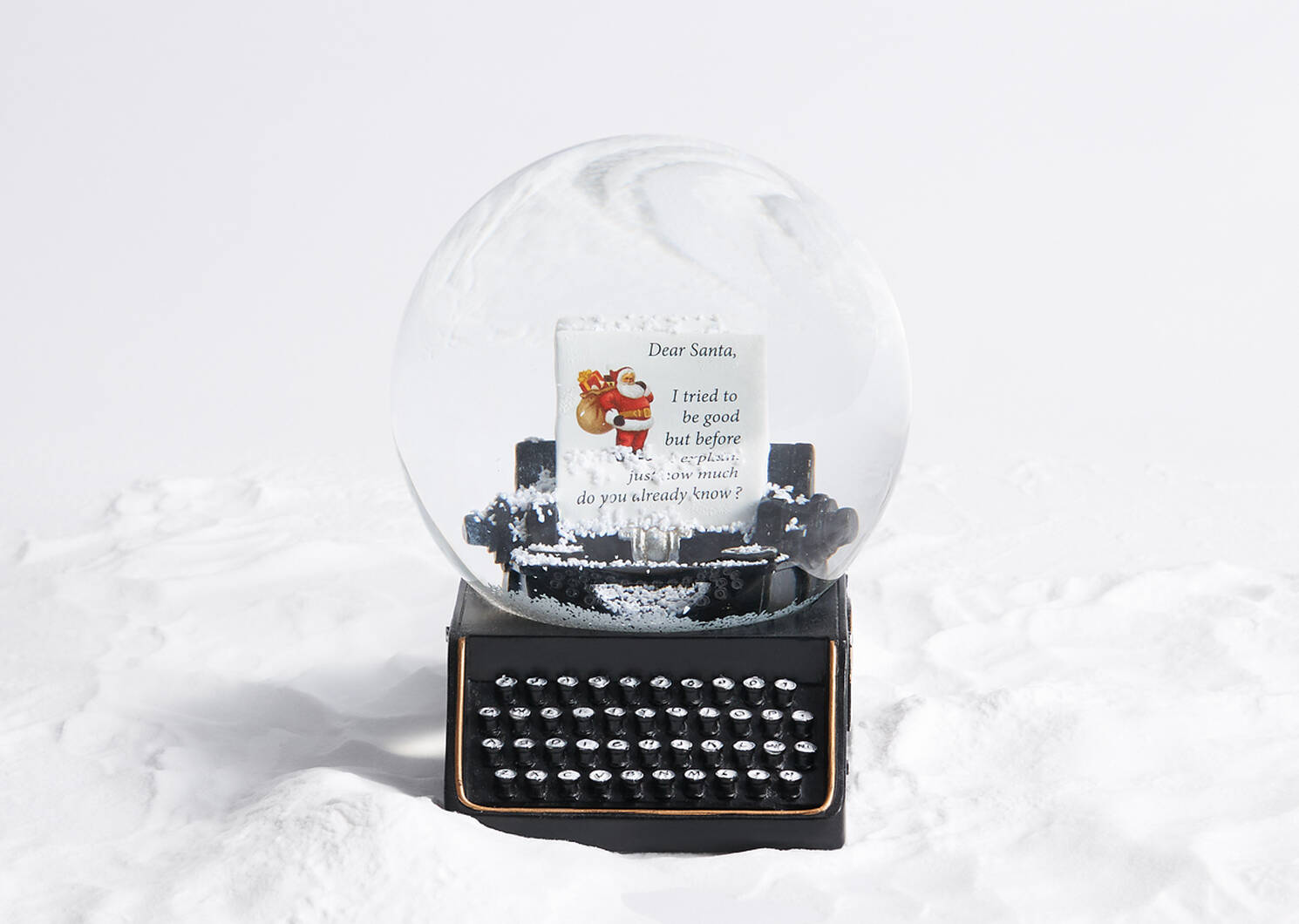 Dear Santa Snow Globe