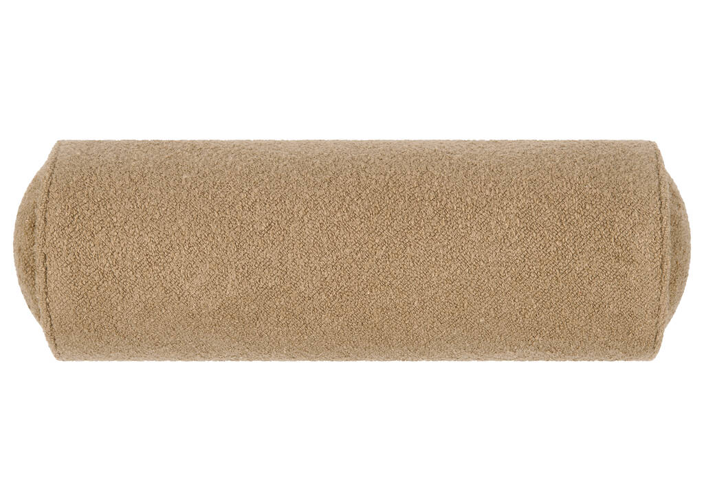 Evia Boucle Bolster Pillow Fawn