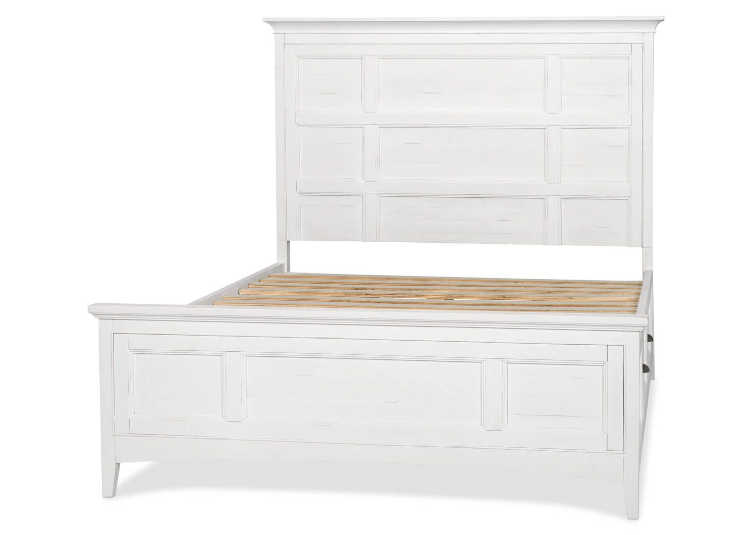 Parker Storage Bed -Heron White, QUEEN