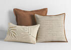 Lorah Cotton Pillow 20x20 Ivory/Brn