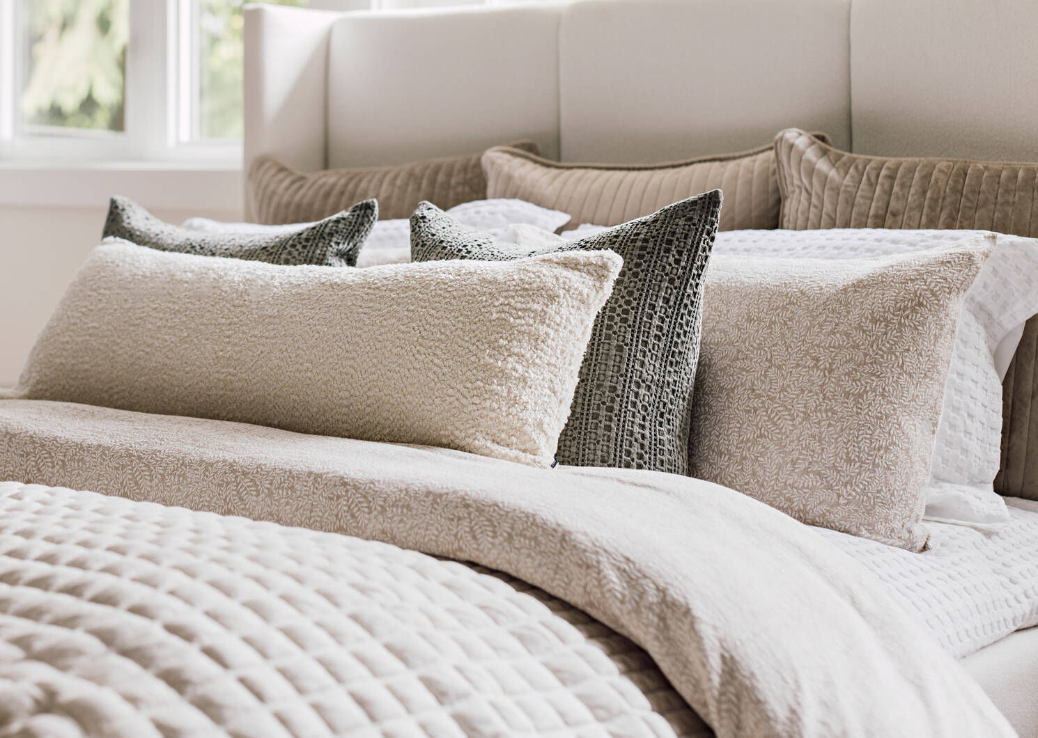 Catrin Cotton Duvet Sets Tan/Ivory