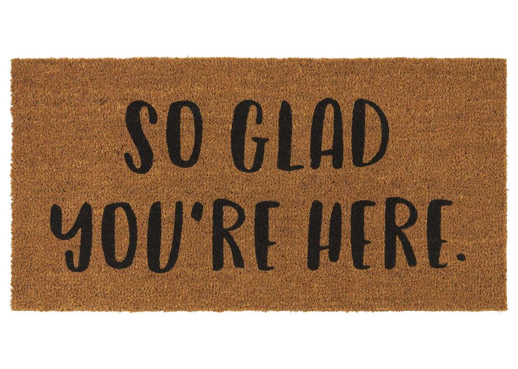 So Glad You're Here Doormat Natural