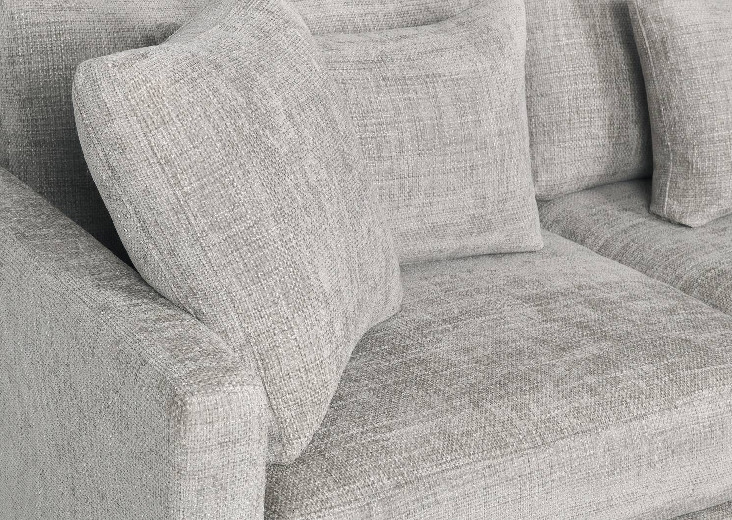 Canapé d’angle Nixon -Husky gris, d.