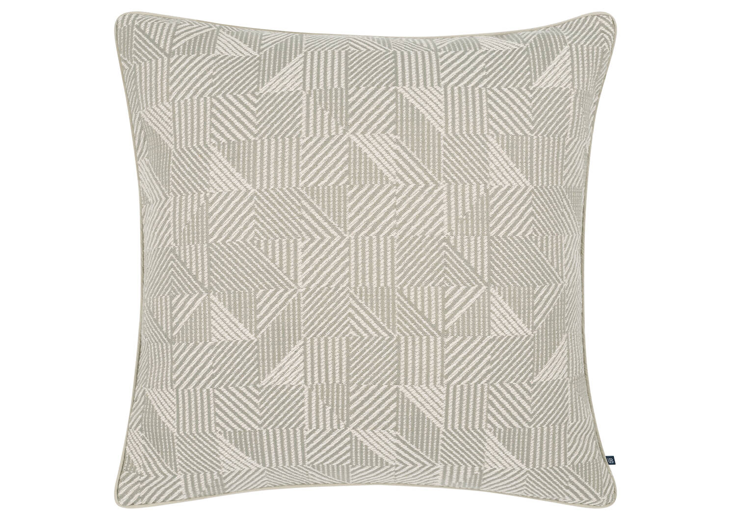 Coussin g&eacute;o Novia 20x20 ivoire/sauge