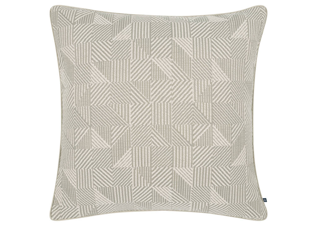 Coussin g&eacute;o Novia 20x20 ivoire/sauge