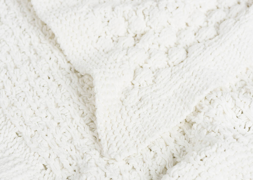 Jeté chenille Ellie ivoire
