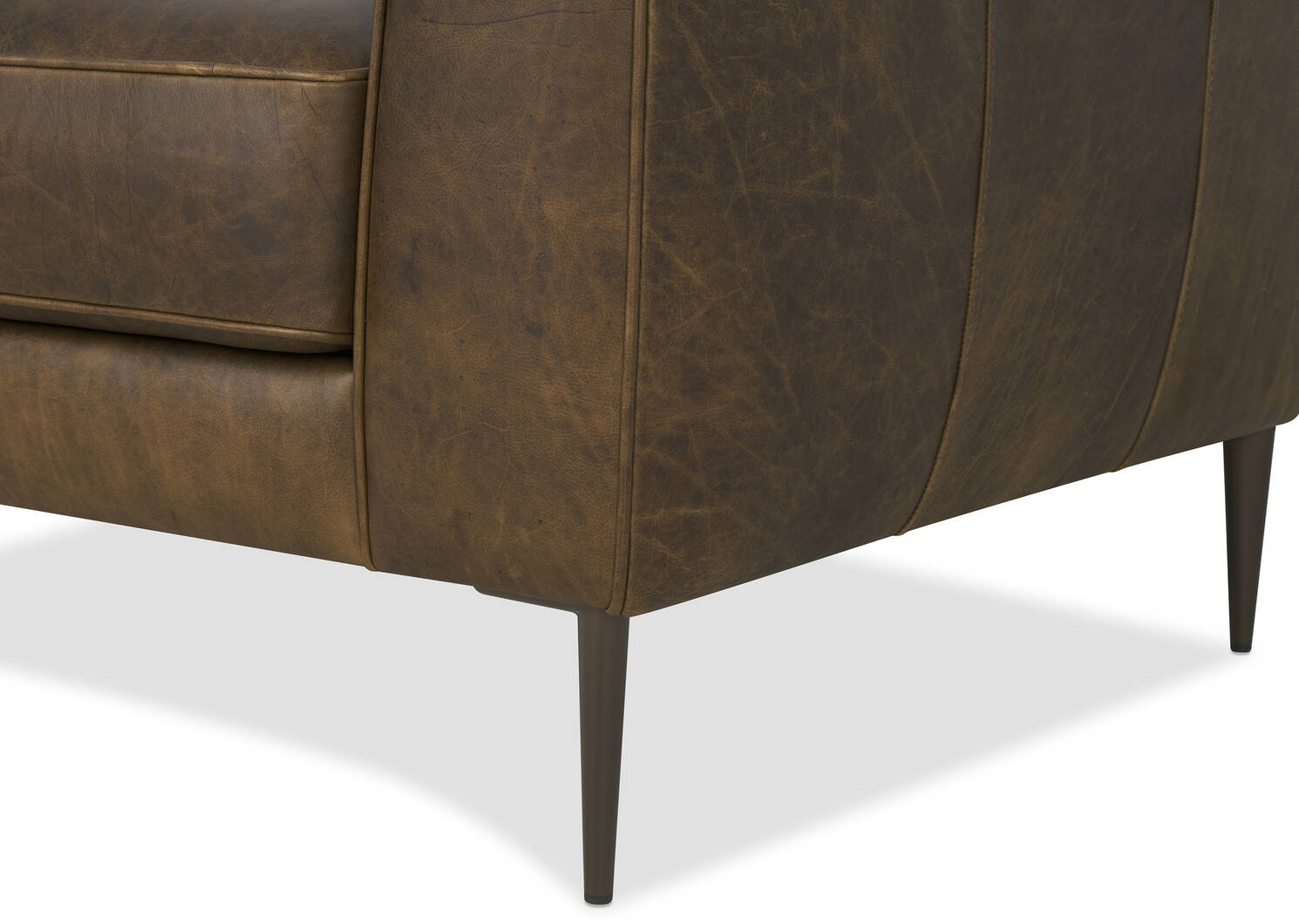 Fauteuil en cuir Marcello -Waco tabac