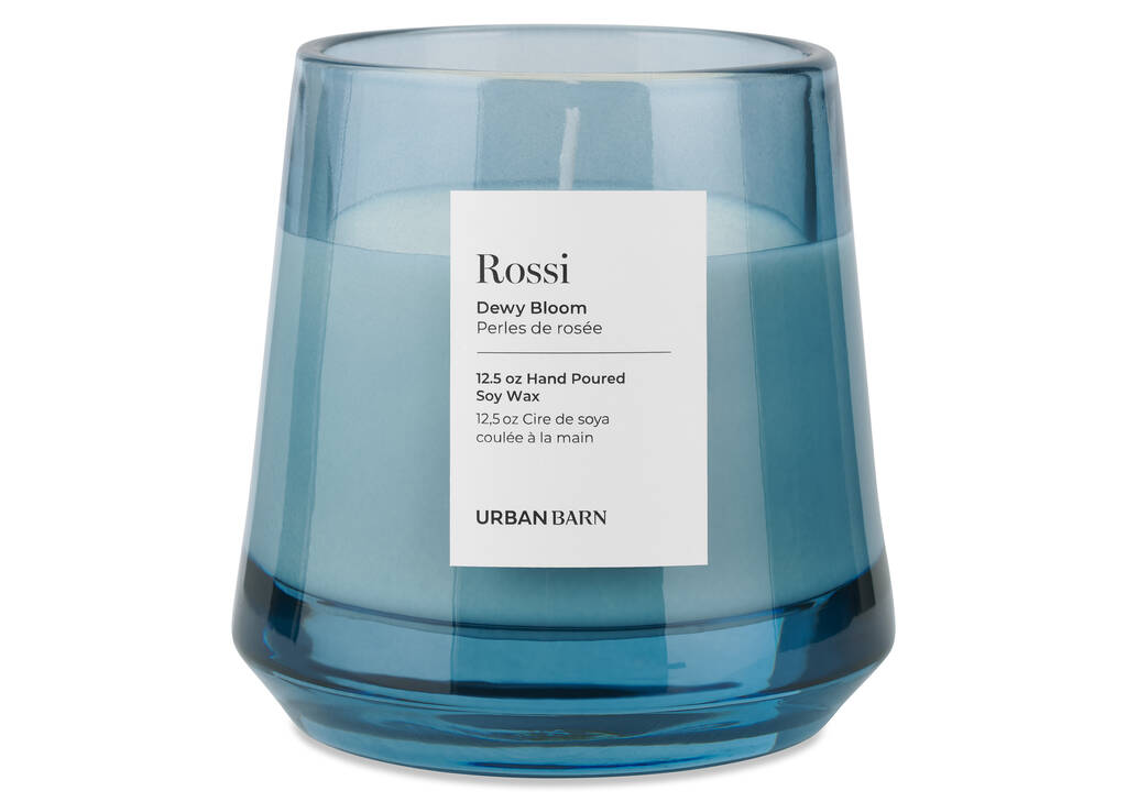Grande bougie en pot Rossi bleue
