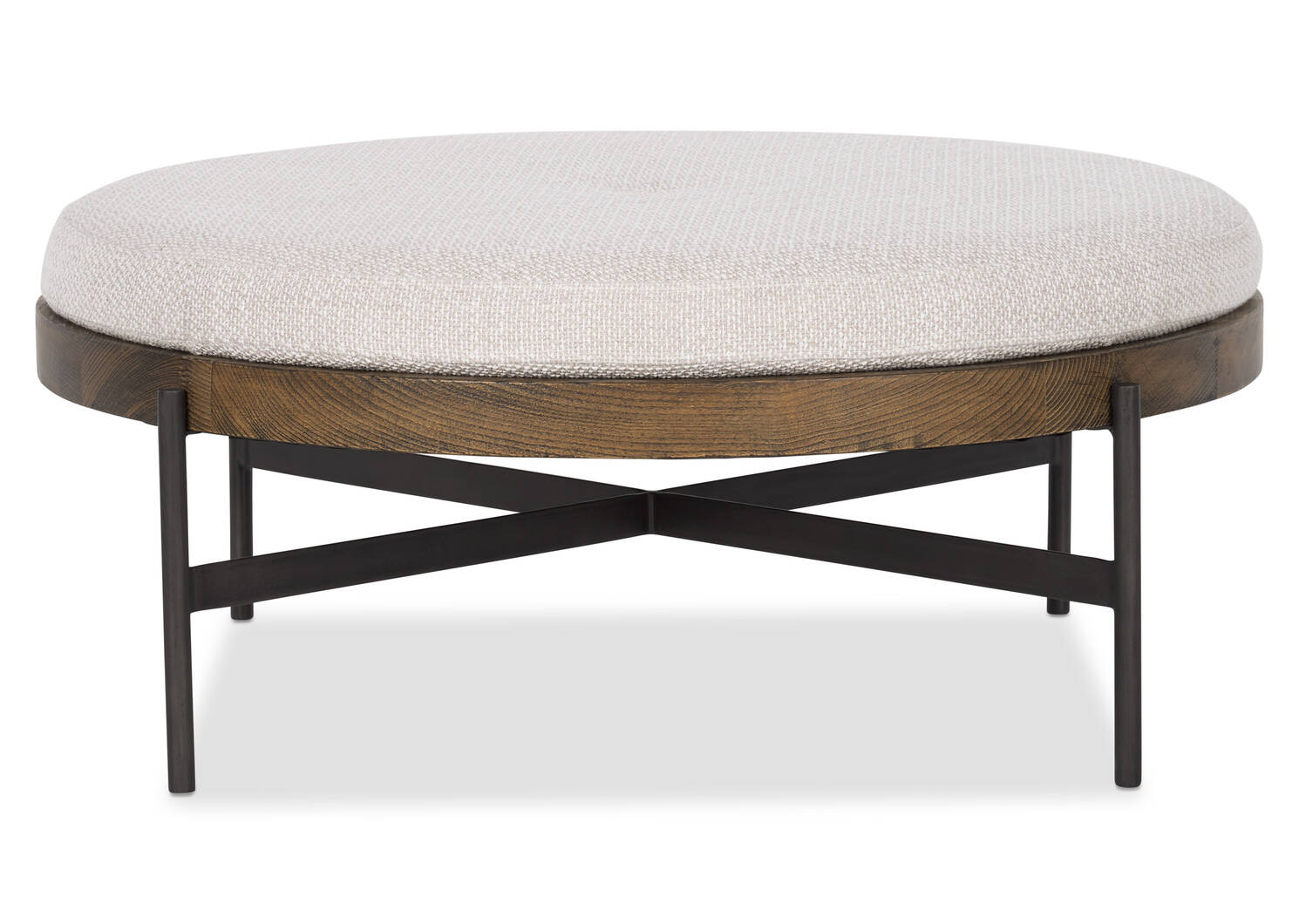 Claremont Ottoman 39" -Wyn Snow