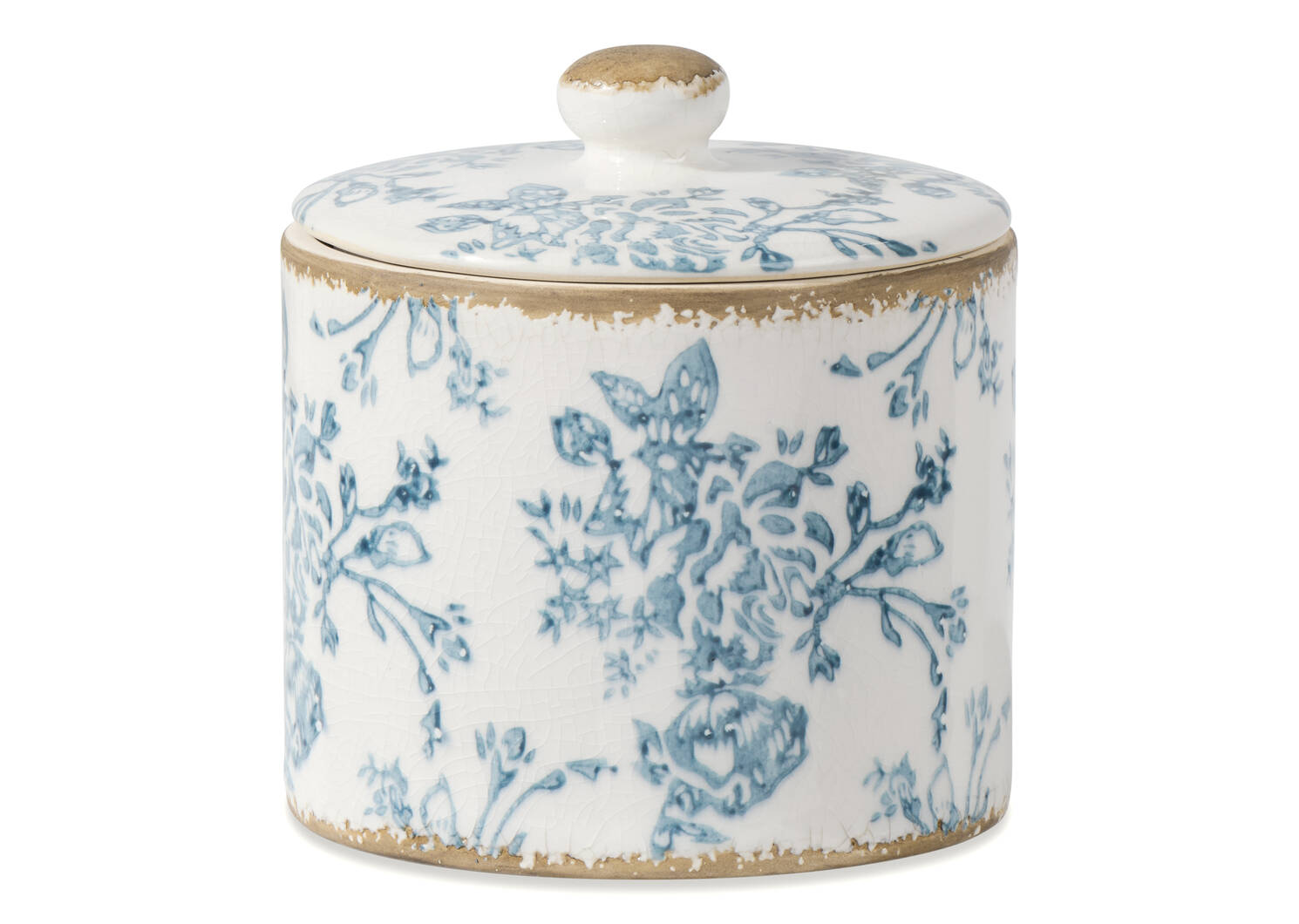 Chelsea Canister Small Ivory/Blue