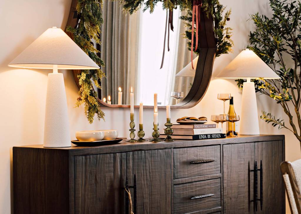 Ashern Wall Mirror Walnut