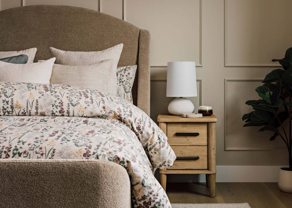 Saracino Bed -Arden Fawn, QUEEN