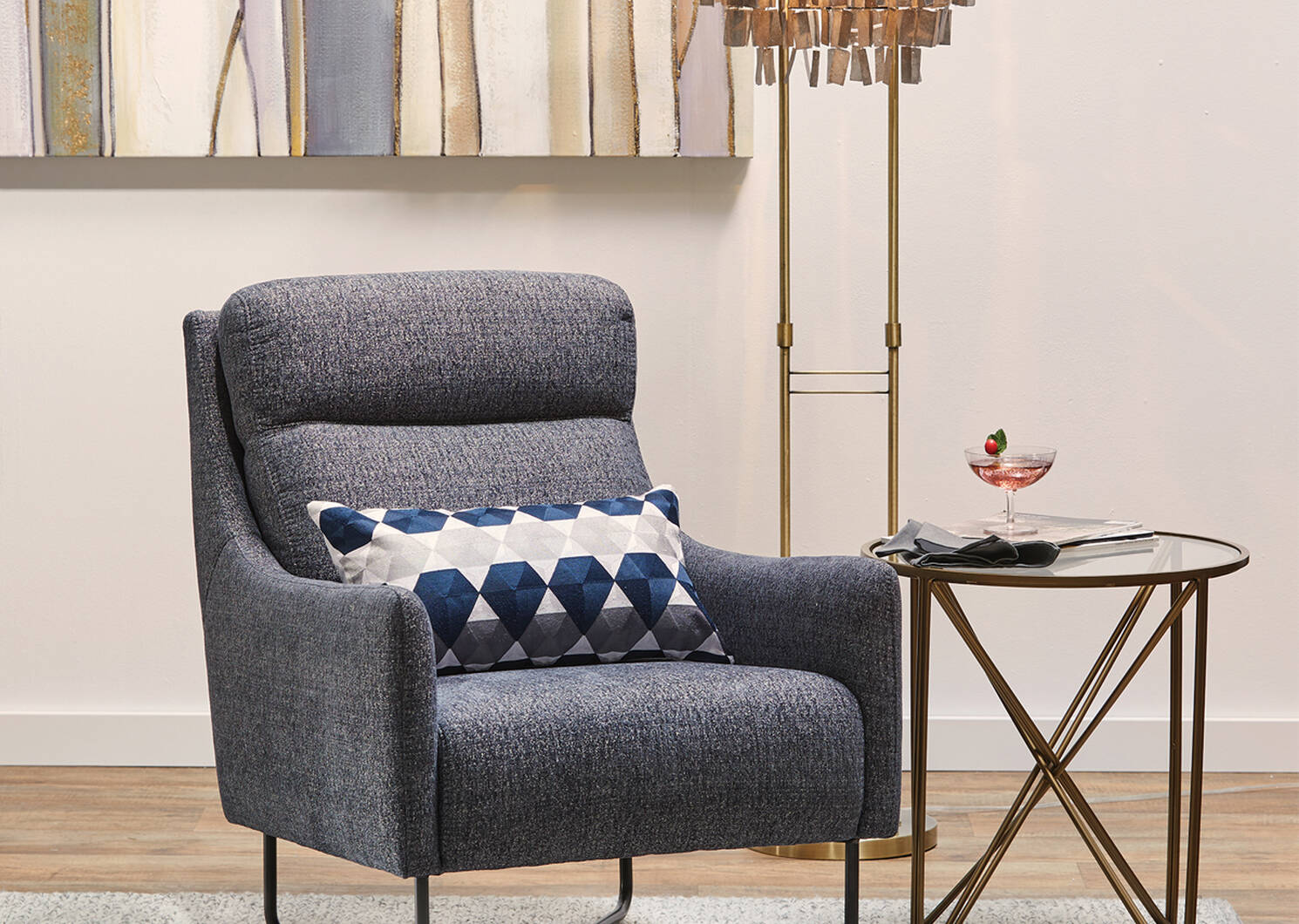 Gatwick Armchair -Victor Navy