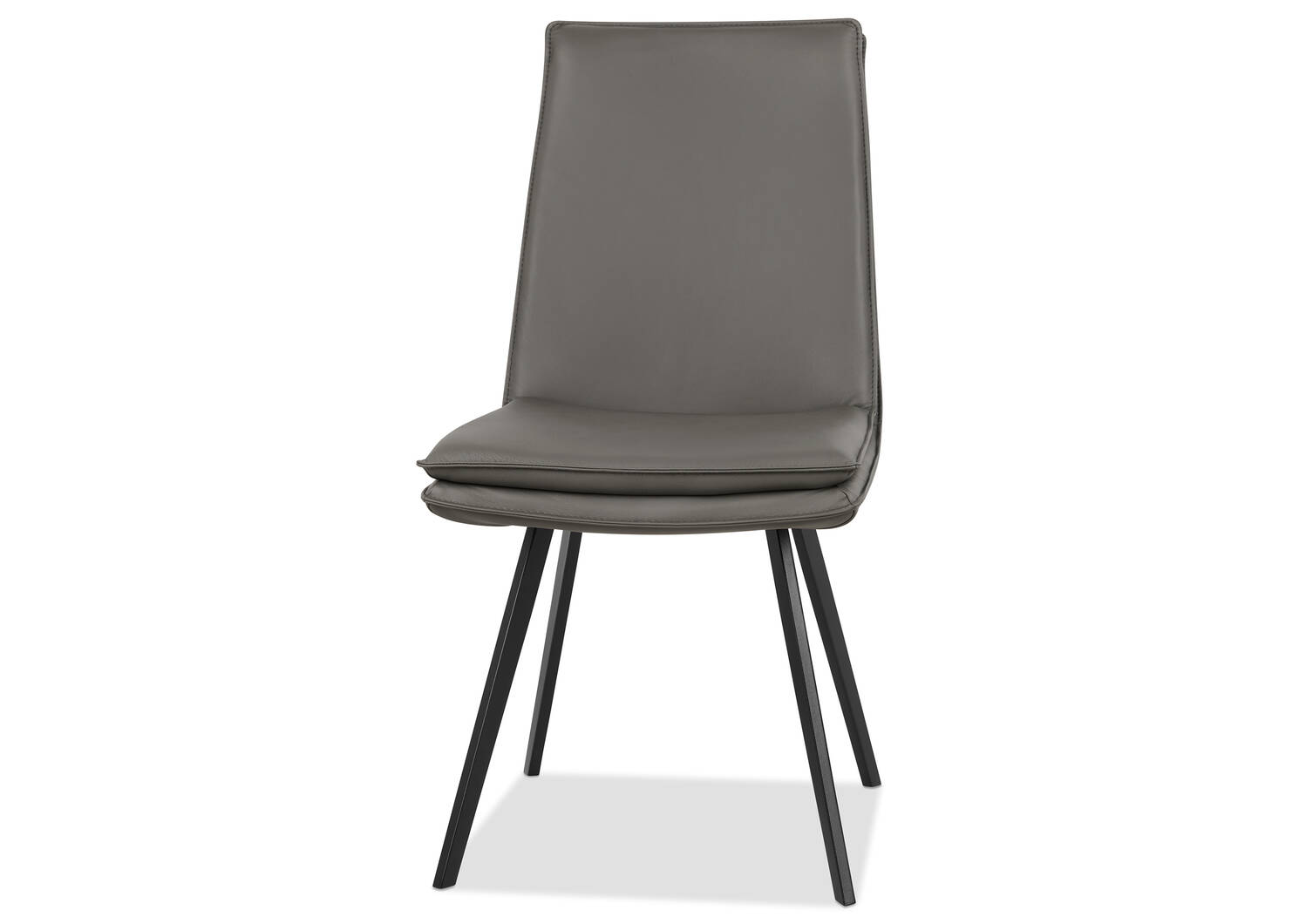 Chaise en cuir Spence -Rory charbon