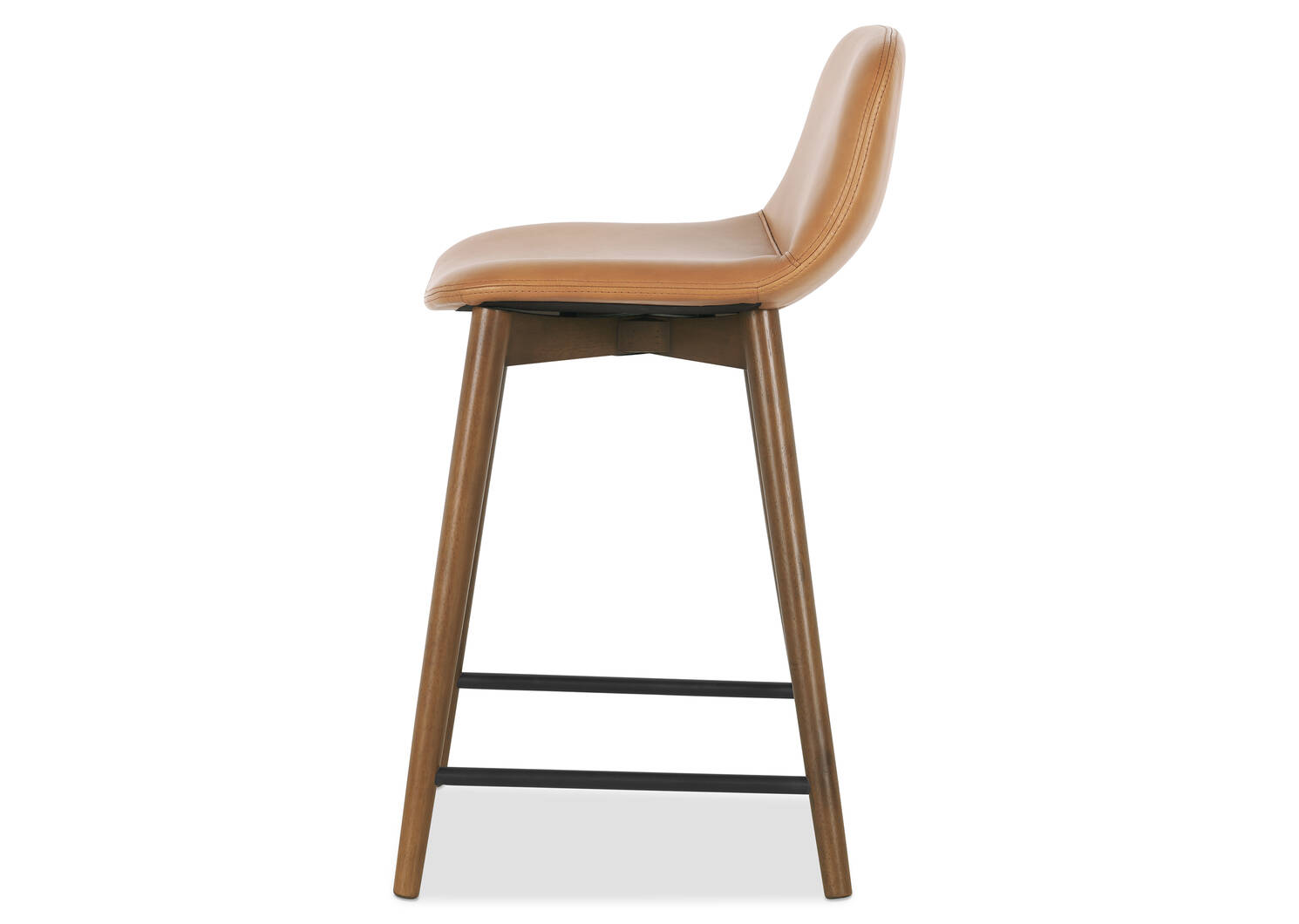 Tabouret en cuir Decklyn -Olson chameau