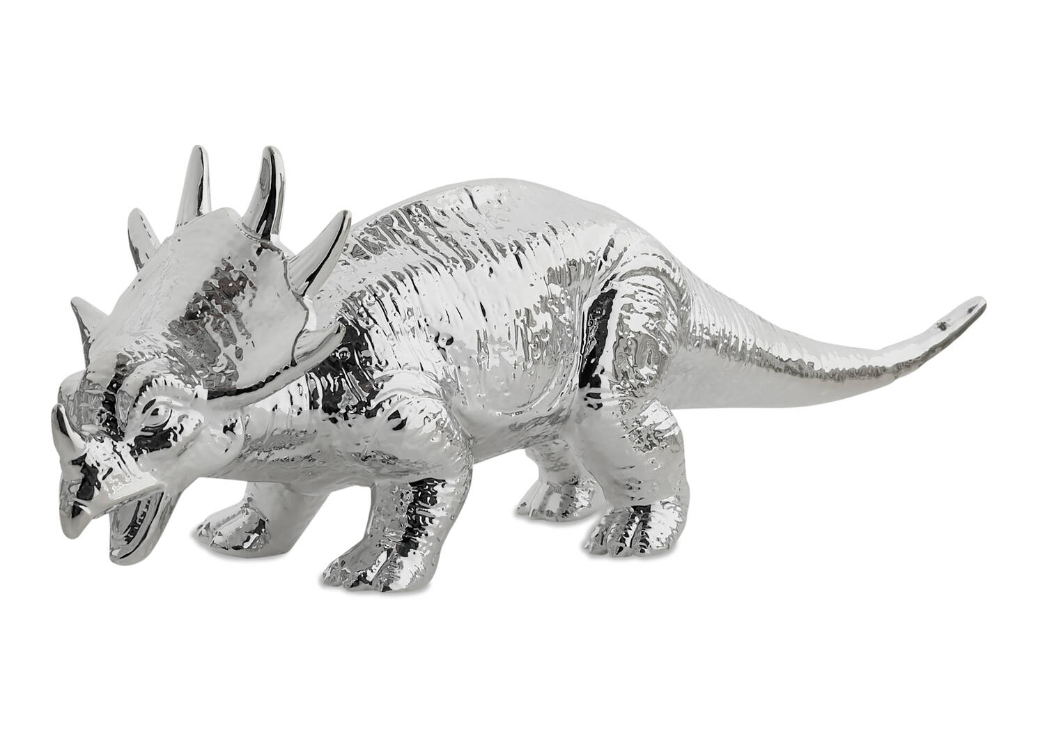 Triceratops Decor Silver