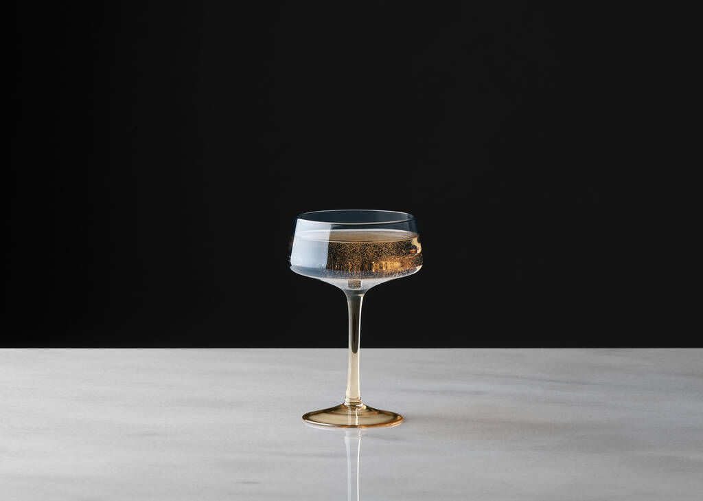 Coupe à champagne Abie ambrée/grise
