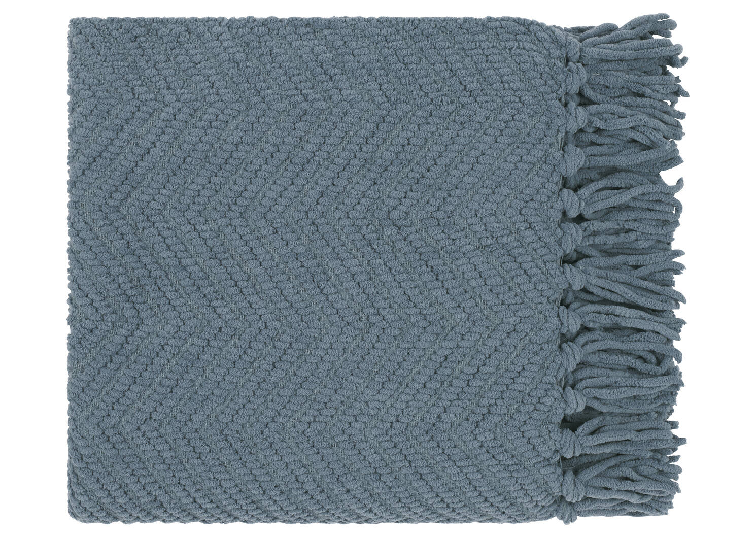 Elan Chenille Throw Sea Blue