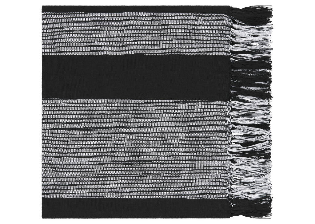 Renard Throw 50x60 Black/Ivory