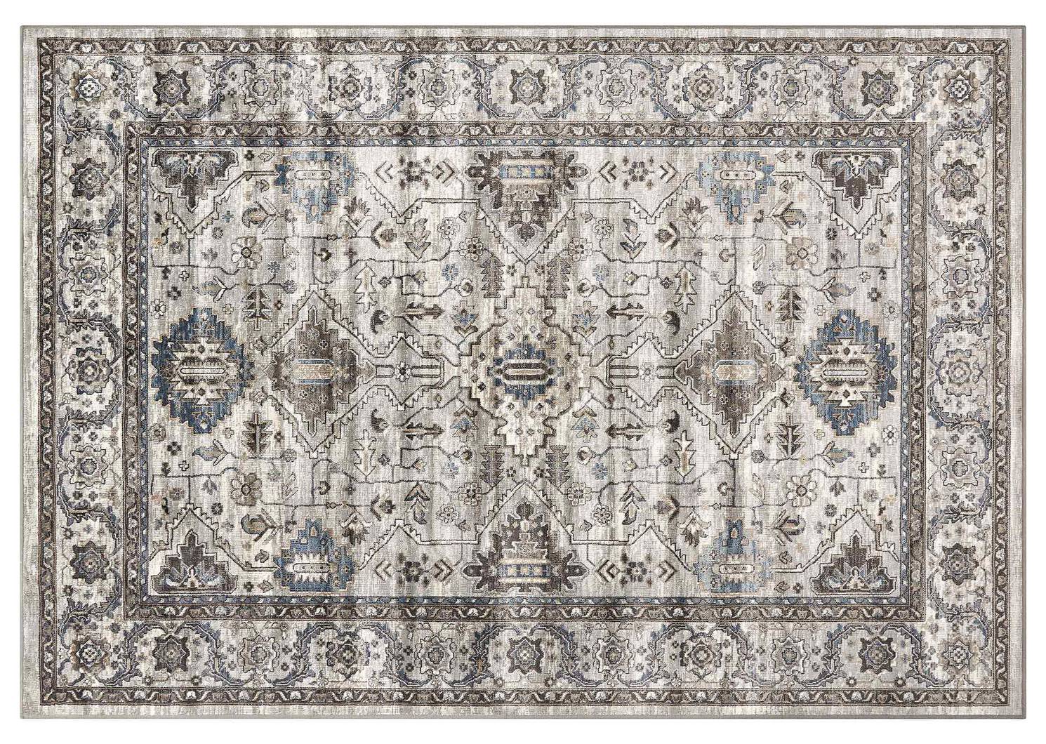 Tapis Yara 63x90 gris/bleu