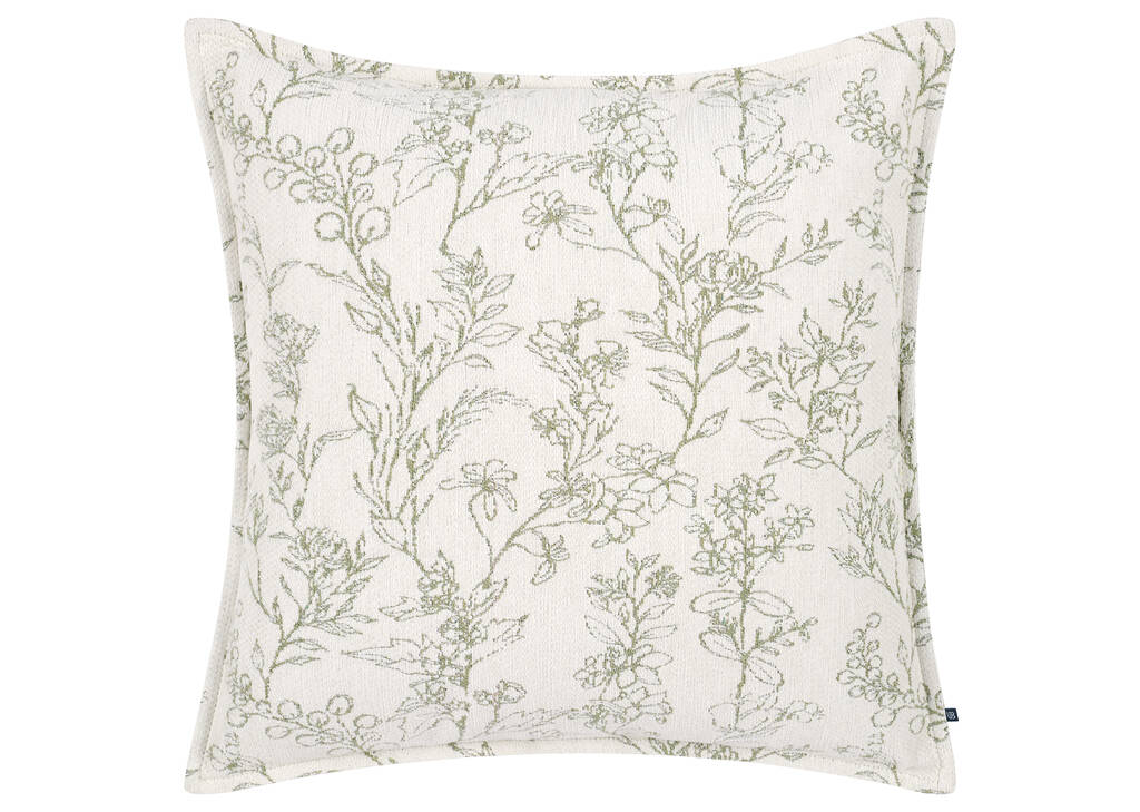 Coussin botanique Taisie 20x20 iv/sauge