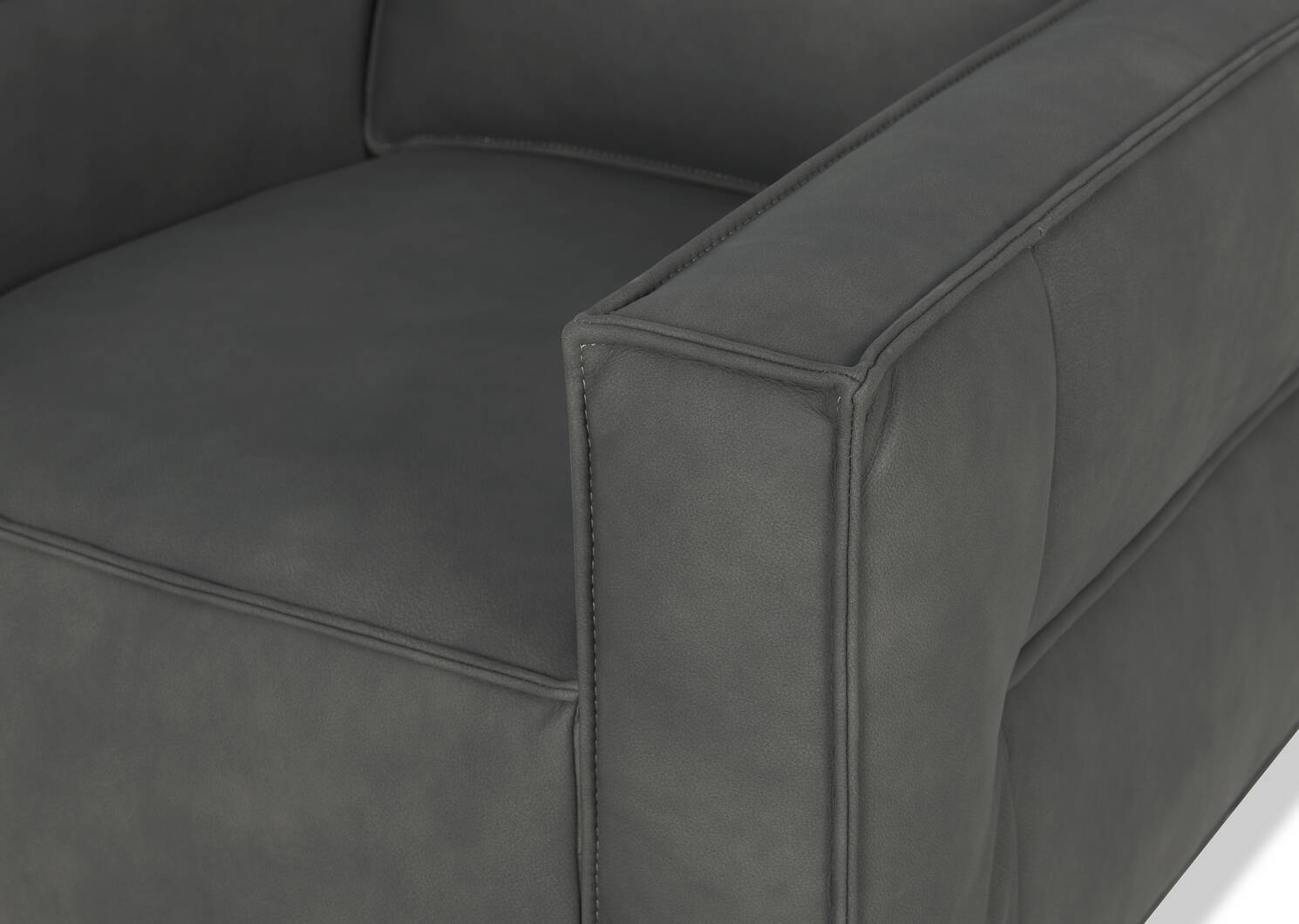 Dax Leather Swivel Chair -Kent Graphite
