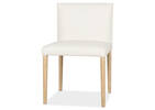 Chaise en cuir Marciona -Forega blanc