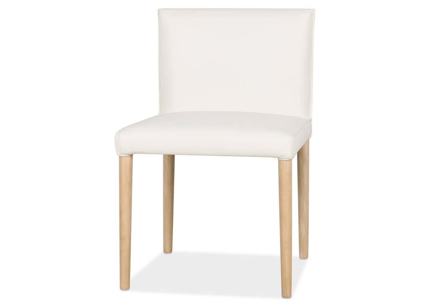 Chaise en cuir Marciona -Forega blanc