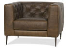 Fauteuil en cuir Marcello -Waco tabac