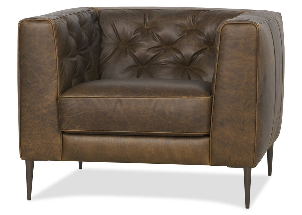 Marcello Leather Armchair -Waco Tobacco