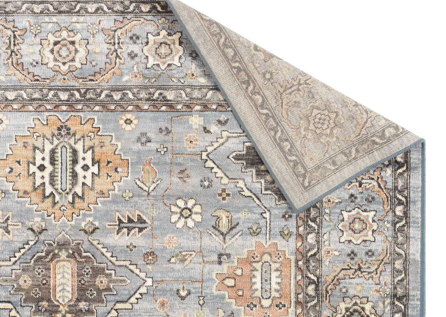 Yara Rug - Blue/Rust