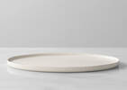 Saturna Oval Serving Platter White