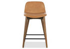 Tabouret en cuir Decklyn -Olson chameau