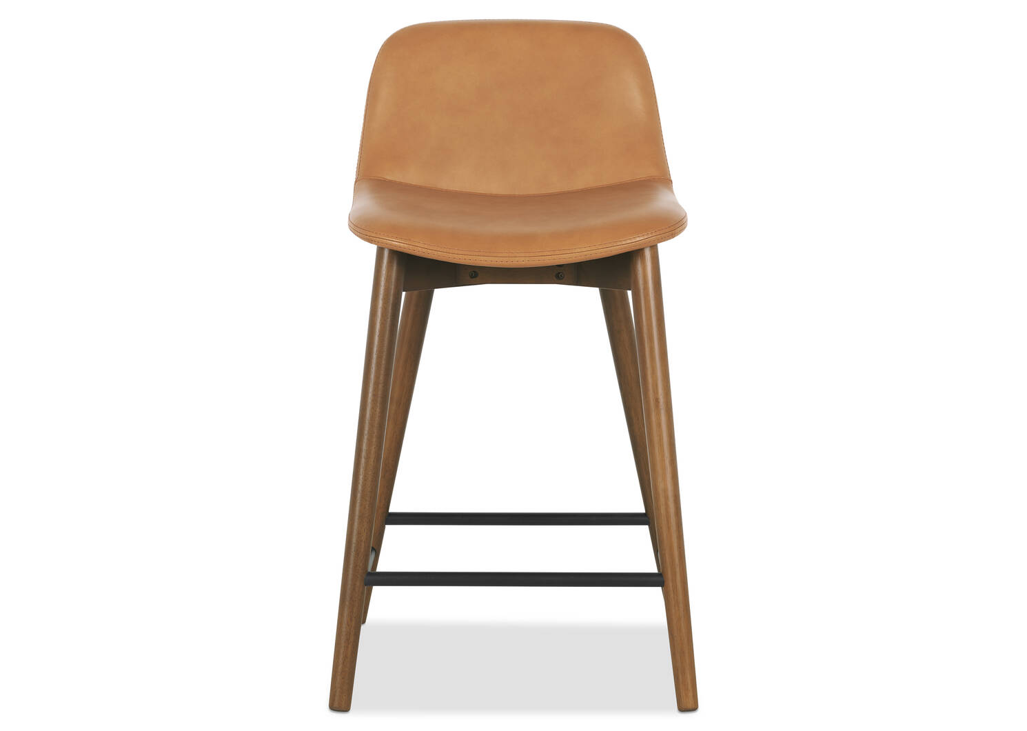 Tabouret en cuir Decklyn -Olson chameau
