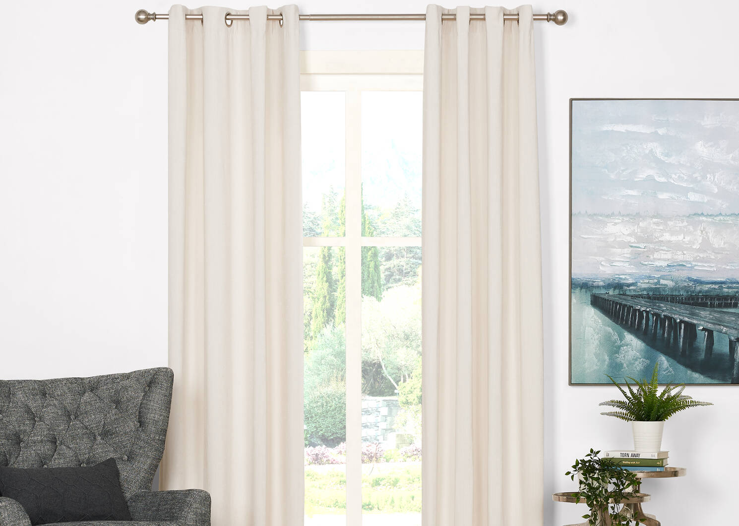 Bailey Curtain 108 Ivory