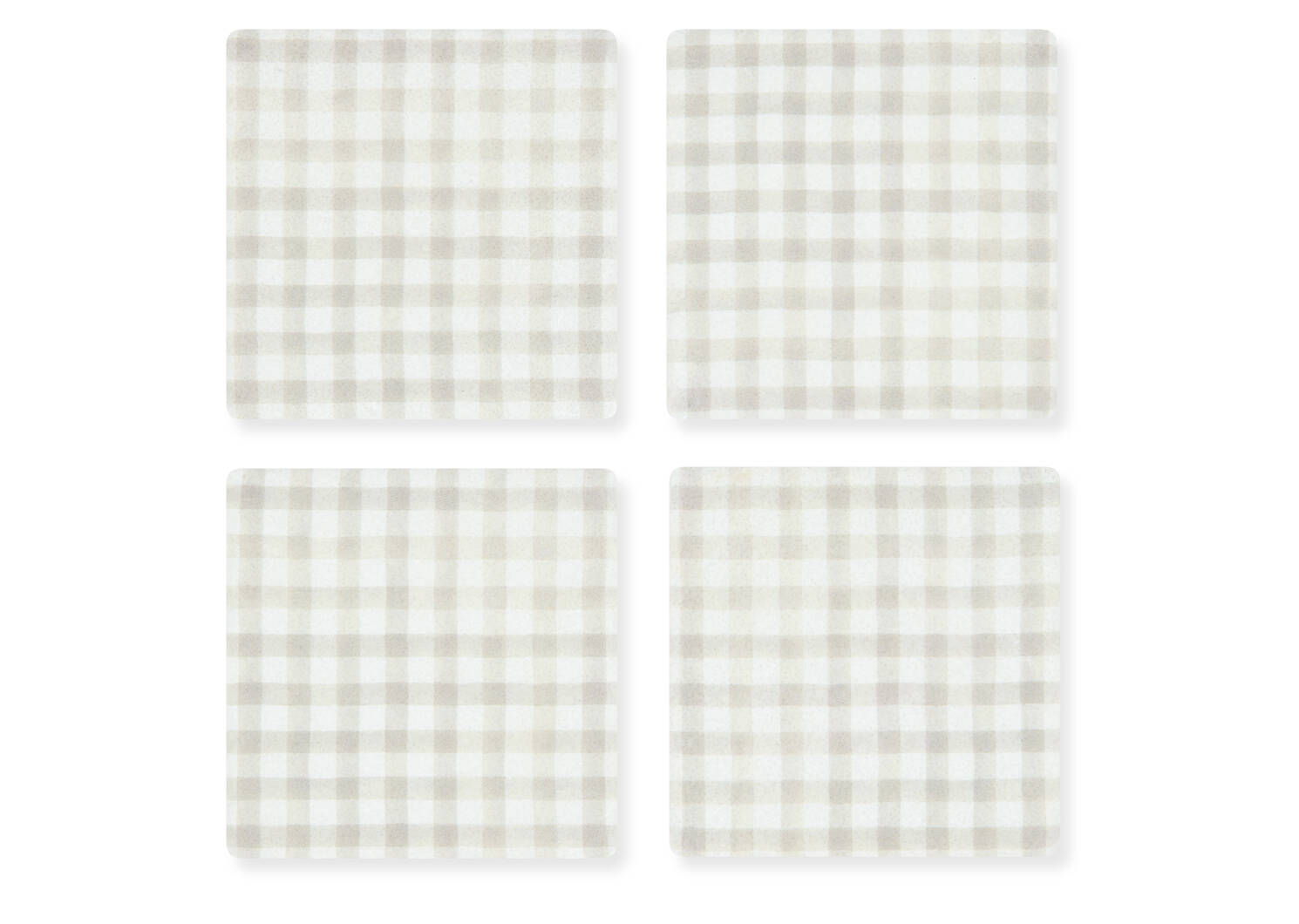 Gingham Coaster Set