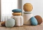 Mara Cotton Pouf Ivory