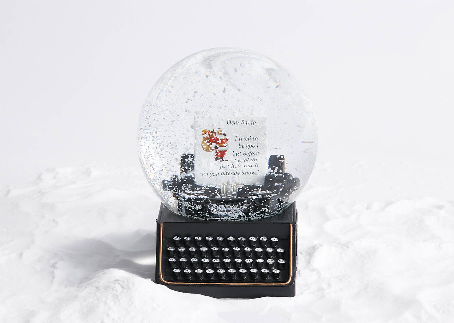 Dear Santa Snow Globe