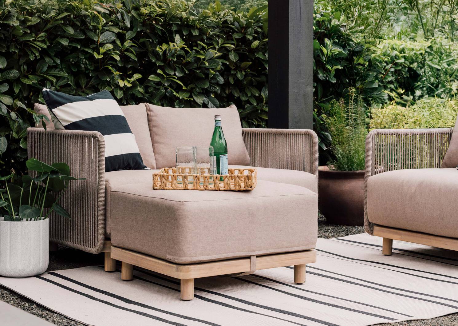 Belize Outdoor Ottoman -Sand