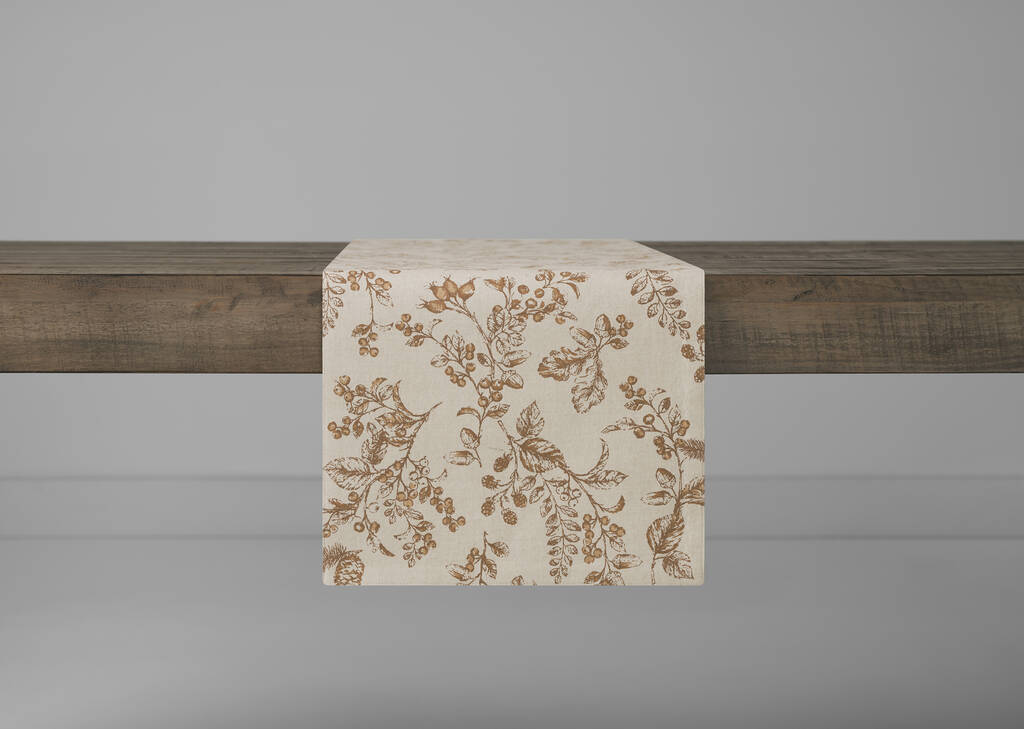 Chemin de table Acorn naturel/faon
