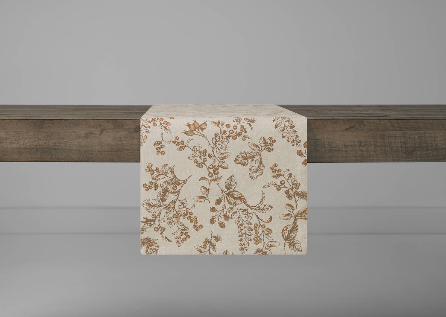 Chemin de table Acorn naturel/faon