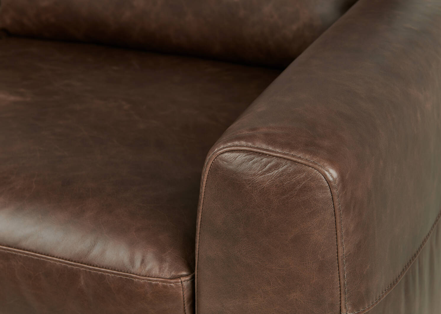Canapé en cuir Kaston -Sevilla brun