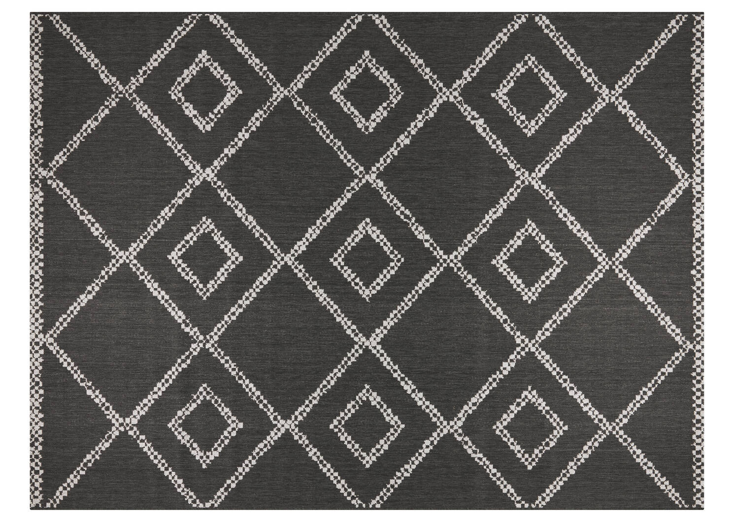 Tapis ext. Loreto 94x126 noir/blanc