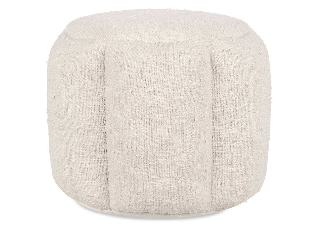 Pouf en coton Mara ivoire